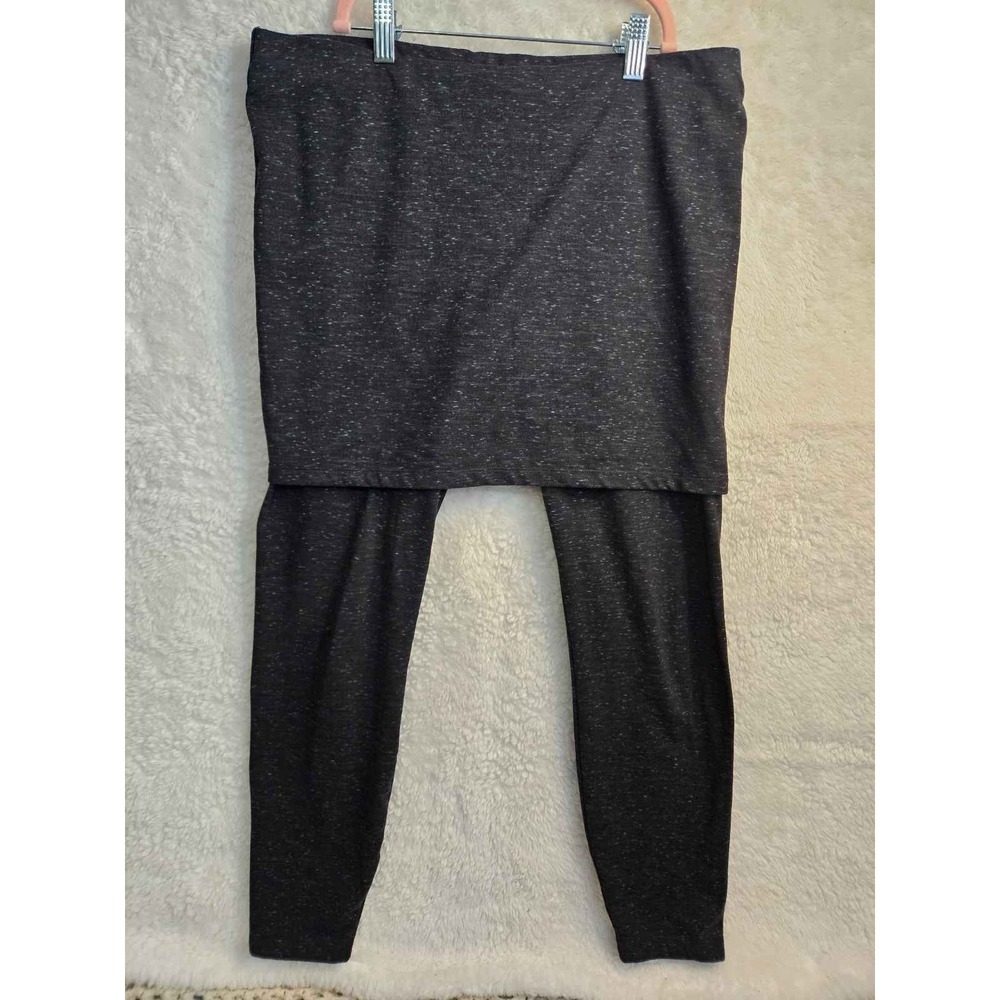 Cabi 3210 M'Leggings Skirted Leggings Women M Black Space Dye Stretch #563‎